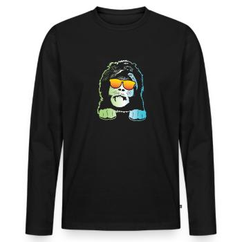 Sheepadoodle Doodle Dog - Men's Premium Organic Long Sleeve Shirt - black - Front - Nico (187cm)