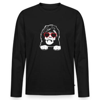 Sheepadoodle Doodle Dog - Men's Premium Organic Long Sleeve Shirt - black - Front - Nico (187cm)