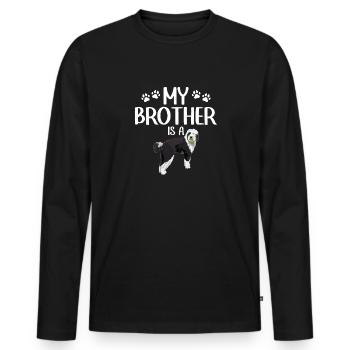 Sheepadoodle Doodle Dog - Men's Premium Organic Long Sleeve Shirt - black - Front - Nico (187cm)