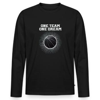 One team, one dream Funny basketball player spi - Men's Premium Organic Long Sleeve Shirt - black - Front - Nico (187cm)