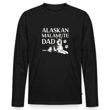 Alaskan Malamute Dog - Men's Premium Organic Long Sleeve Shirt - black - Front - Nico (187cm)