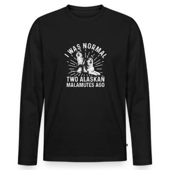 Alaskan Malamute Hund - Männer Premium Bio Langarmshirt - Schwarz - Vorne - Nico (187cm)