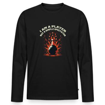 I am a player not a simple spectator - Men's Premium Organic Long Sleeve Shirt - black - Front - Nico (187cm)