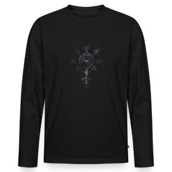 Celtic Vikinger Vegvisir compas Vikings - T-shirt manches longues Premium bio Homme - noir - Devant - Nico (187cm)