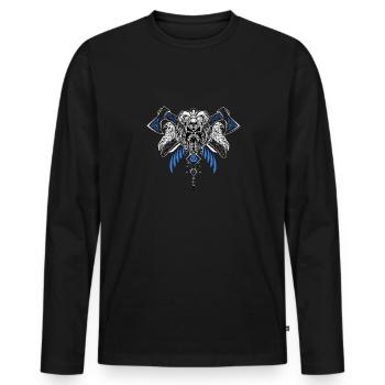 Celtic Vikinger Vegvisir compas Vikings - T-shirt manches longues Premium bio Homme - noir - Devant - Nico (187cm)