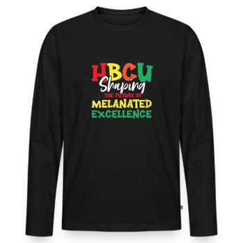 Coyote Jäger - Männer Premium Bio Langarmshirt - Schwarz - Vorne - Nico (187cm)