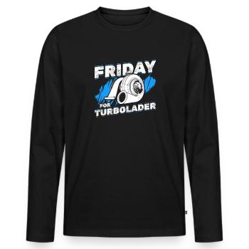 Les vendredis pour le réglage du turbocompresseur Déplacement de course de voitures - T-shirt manches longues Premium bio Homme - noir - Devant - Nico (187cm)