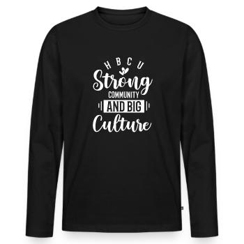 Coyote Jäger - Männer Premium Bio Langarmshirt - Schwarz - Vorne - Nico (187cm)