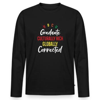 Coyote Jäger - Männer Premium Bio Langarmshirt - Schwarz - Vorne - Nico (187cm)