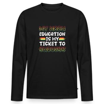 Coyote Hunter - Men's Premium Organic Long Sleeve Shirt - black - Front - Nico (187cm)