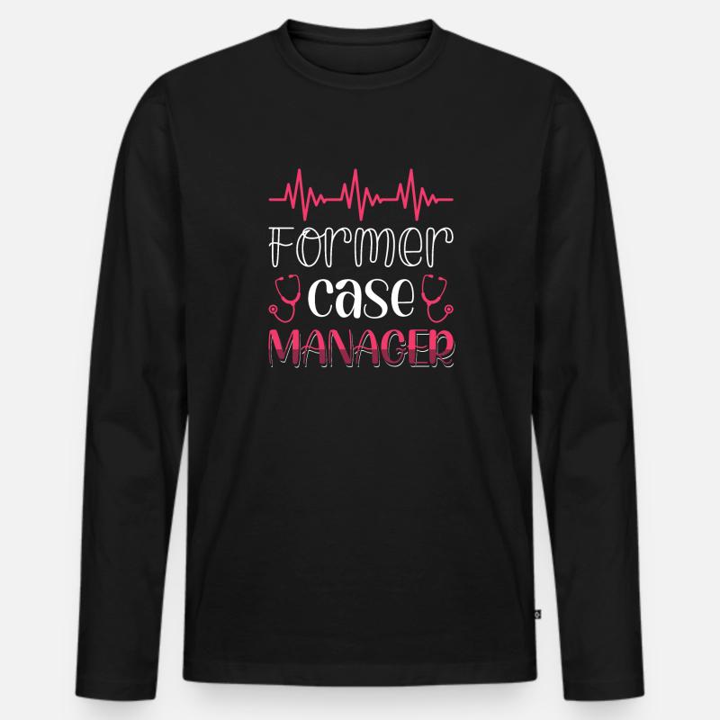 Ehemaliger Case Manager - Männer Premium Bio Langarmshirt - Schwarz