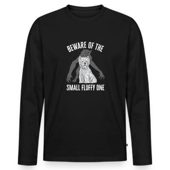 West Highland White Terrier Westie - Männer Premium Bio Langarmshirt - Schwarz - Vorne - Nico (187cm)