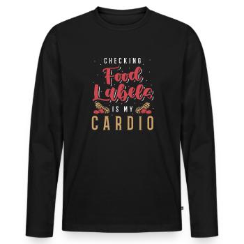 Alles Ist Besser Ohne Erdnüsse Erdnuss-allergiker - Männer Premium Bio Langarmshirt - Schwarz - Vorne - Nico (187cm)
