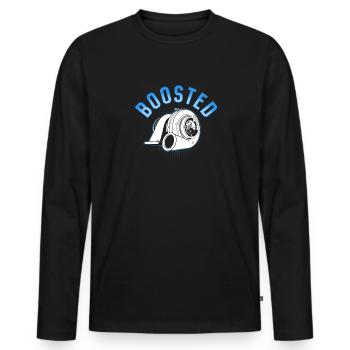 Turbocharger Boosted - Turbo & Tuning - Men's Premium Organic Long Sleeve Shirt - black - Front - Nico (187cm)