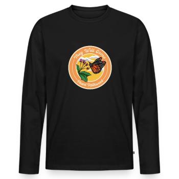 Monarque papillon monarque américain papillon monarque - T-shirt manches longues Premium bio Homme - noir - Devant - Nico (187cm)