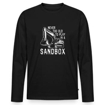 Opérateur de machines de construction Conducteur de pelle Conducteur de pelle Ouvriers de la construction - T-shirt manches longues Premium bio Homme - noir - Devant - Nico (187cm)