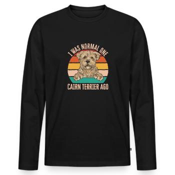 Cairn Terrier Hund - Männer Premium Bio Langarmshirt - Schwarz - Vorne - Nico (187cm)