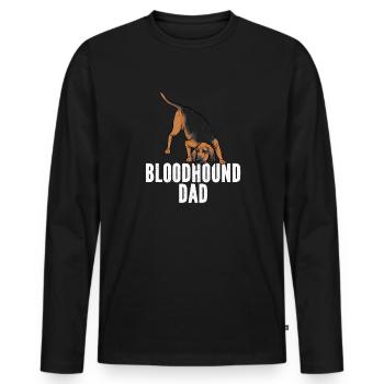 Bloodhound Dog Bloodhound - Men's Premium Organic Long Sleeve Shirt - black - Front - Nico (187cm)