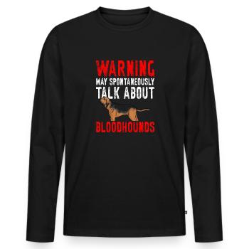 Bloodhound Hund Bluthund - Männer Premium Bio Langarmshirt - Schwarz - Vorne - Nico (187cm)