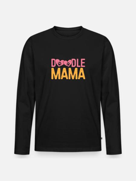 Women Doodle Mama Labradoodle Goldendoodle - Men's Premium Organic Long Sleeve Shirt - black