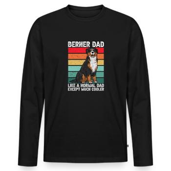 Bouvier bernois - T-shirt manches longues Premium bio Homme - noir - Devant - Nico (187cm)