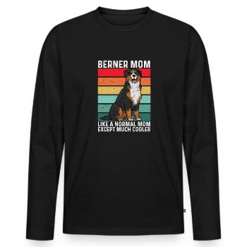 Berner Sennenhund - Männer Premium Bio Langarmshirt - Schwarz - Vorne - Nico (187cm)