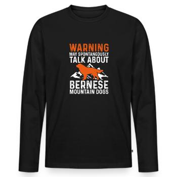 Bernese Mountain Dog - Men's Premium Organic Long Sleeve Shirt - black - Front - Nico (187cm)