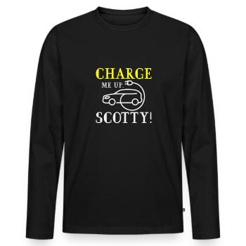 Electric vehicle - Men's Premium Organic Long Sleeve Shirt - black - Front - Nico (187cm)