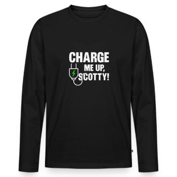 Electric vehicle - Men's Premium Organic Long Sleeve Shirt - black - Front - Nico (187cm)