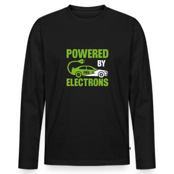 Electric vehicle Electric car with electron drive - Men's Premium Organic Long Sleeve Shirt - black - Front - Nico (187cm)
