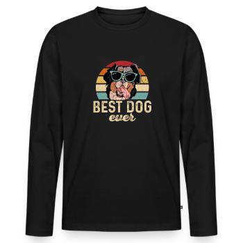 Bernese Mountain Dog - Men's Premium Organic Long Sleeve Shirt - black - Front - Nico (187cm)