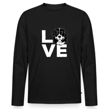 Bernese Mountain Dog - Men's Premium Organic Long Sleeve Shirt - black - Front - Nico (187cm)