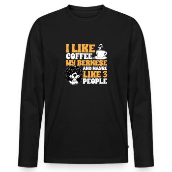 Bernese Mountain Dog - Men's Premium Organic Long Sleeve Shirt - black - Front - Nico (187cm)