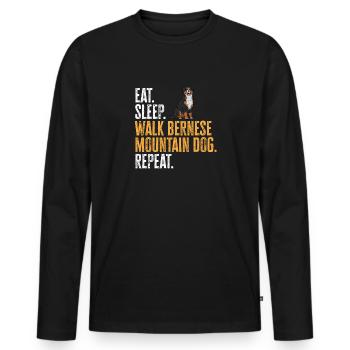 Bernese Mountain Dog - Men's Premium Organic Long Sleeve Shirt - black - Front - Nico (187cm)