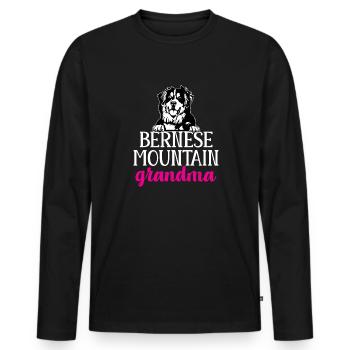 Bernese Mountain Dog - Men's Premium Organic Long Sleeve Shirt - black - Front - Nico (187cm)