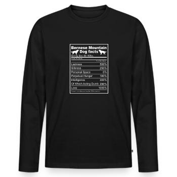 Berner Sennenhund - Männer Premium Bio Langarmshirt - Schwarz - Vorne - Nico (187cm)