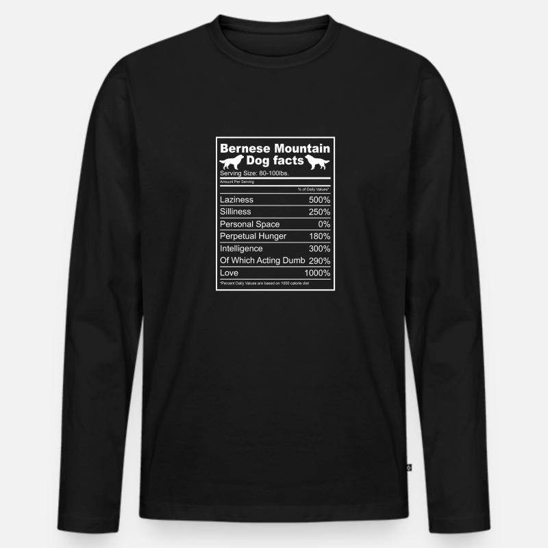 Berner Sennenhund - Männer Premium Bio Langarmshirt - Schwarz