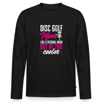 Discgolf Disc Golf Frisbee - Men's Premium Organic Long Sleeve Shirt - black - Front - Nico (187cm)