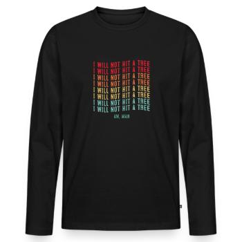 Discgolf Disc Golf Frisbee - Men's Premium Organic Long Sleeve Shirt - black - Front - Nico (187cm)
