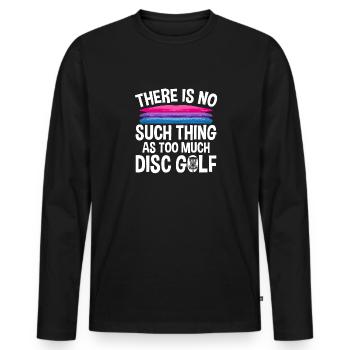 Discgolf Disc Golf Frisbee - Men's Premium Organic Long Sleeve Shirt - black - Front - Nico (187cm)