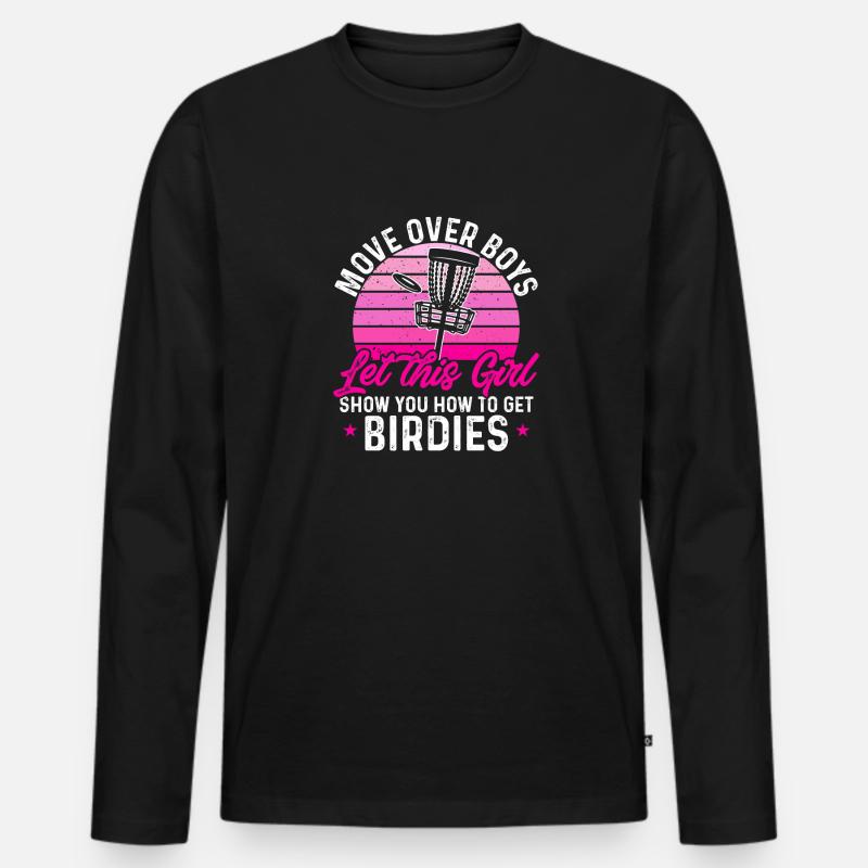 Discgolf Disc Golf Frisbee - Männer Premium Bio Langarmshirt - Schwarz
