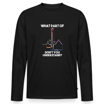 Cardiology Nurse Cardiologist - Men's Premium Organic Long Sleeve Shirt - black - Front - Nico (187cm)