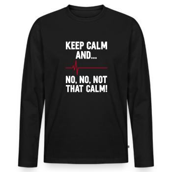 Cardiology Nurse Cardiologist - Men's Premium Organic Long Sleeve Shirt - black - Front - Nico (187cm)
