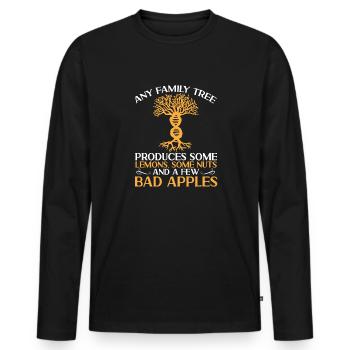 Généalogie Généalogie Généalogiste - T-shirt manches longues Premium bio Homme - noir - Devant - Nico (187cm)