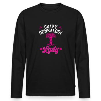 Généalogie Généalogie Généalogiste - T-shirt manches longues Premium bio Homme - noir - Devant - Nico (187cm)