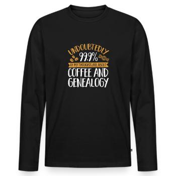 Généalogie Généalogie Généalogiste - T-shirt manches longues Premium bio Homme - noir - Devant - Nico (187cm)