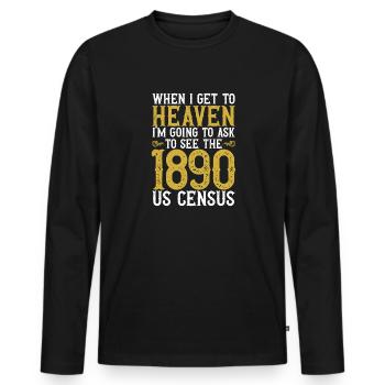 Généalogie Généalogie Généalogiste - T-shirt manches longues Premium bio Homme - noir - Devant - Nico (187cm)