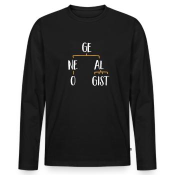 Genealogie Ahnenforschung Ahnenforscher - Männer Premium Bio Langarmshirt - Schwarz - Vorne - Nico (187cm)