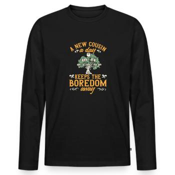 Généalogie Généalogie Généalogiste - T-shirt manches longues Premium bio Homme - noir - Devant - Nico (187cm)
