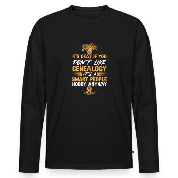 Genealogy Genealogy Genealogist - Men's Premium Organic Long Sleeve Shirt - black - Front - Nico (187cm)